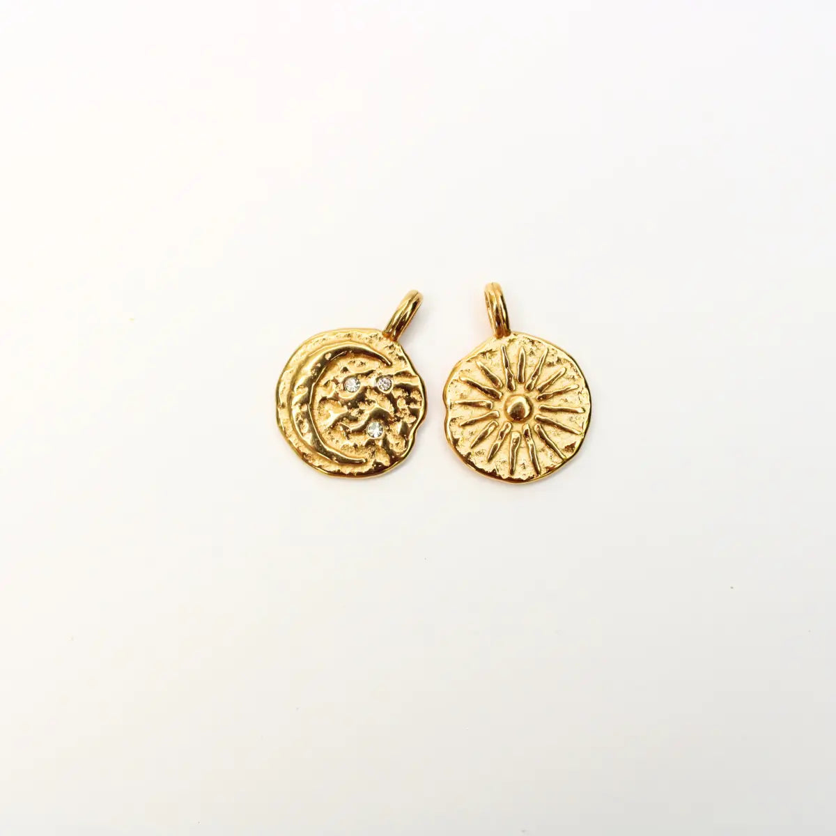 Moon & Flower charm