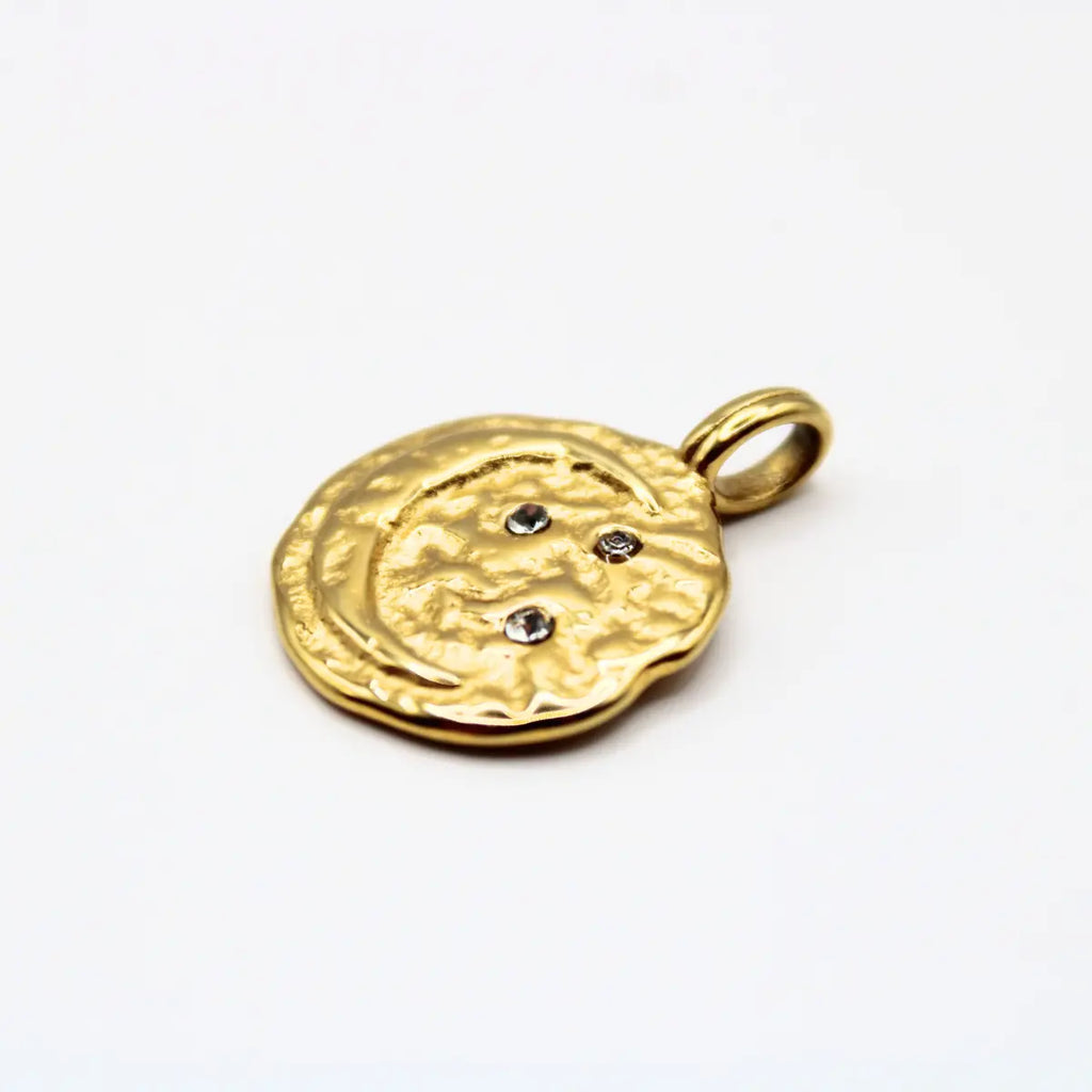 Moon & Flower charm